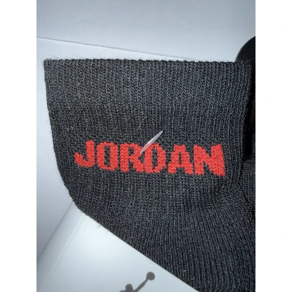Jordan Boys Ankle Socks 6 Pack Black Cushioned Jumpman School Kids Footwear NWT